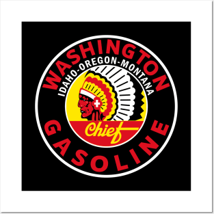 Washington Gasoline vintage sign reproduction Posters and Art